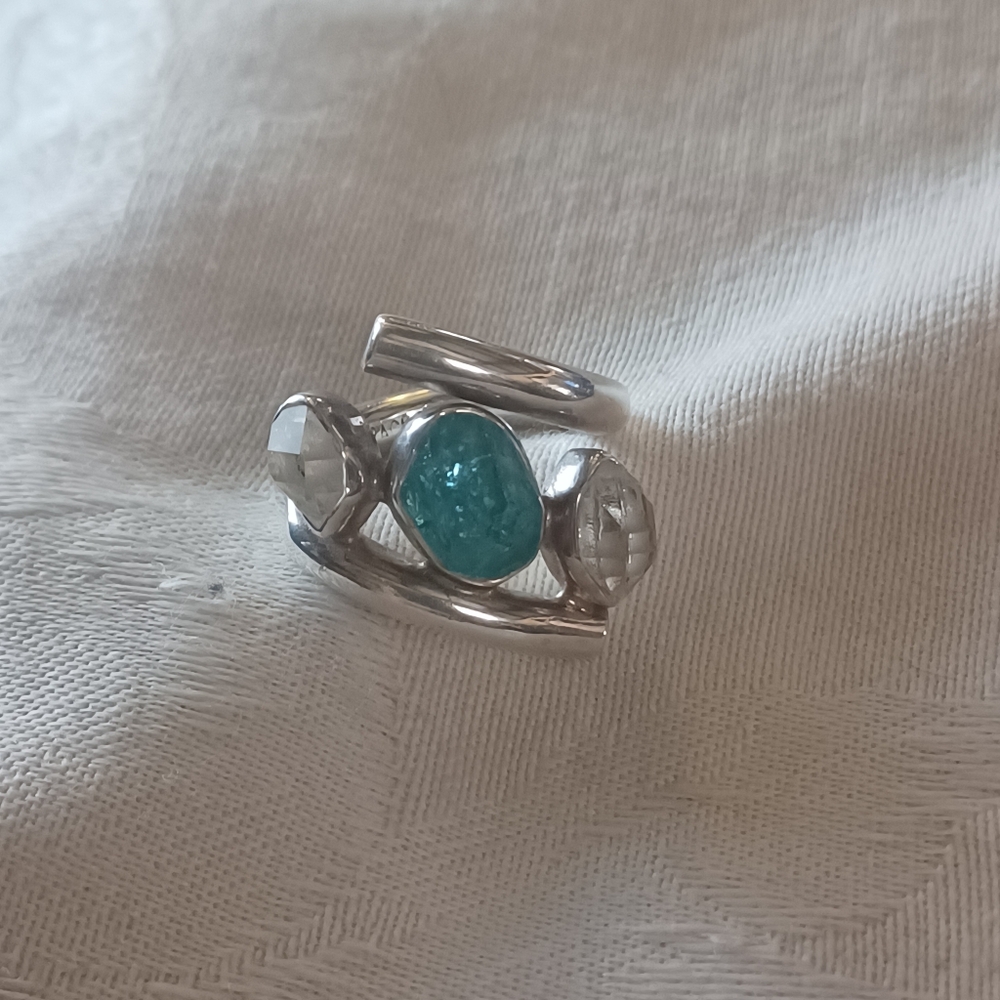 Lilly Barrack Multi Stone Ring, Herkimer Diamonds… - image 7